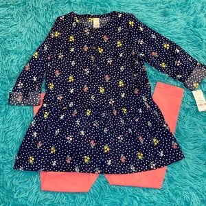 Carter’s matching floral set with leggings